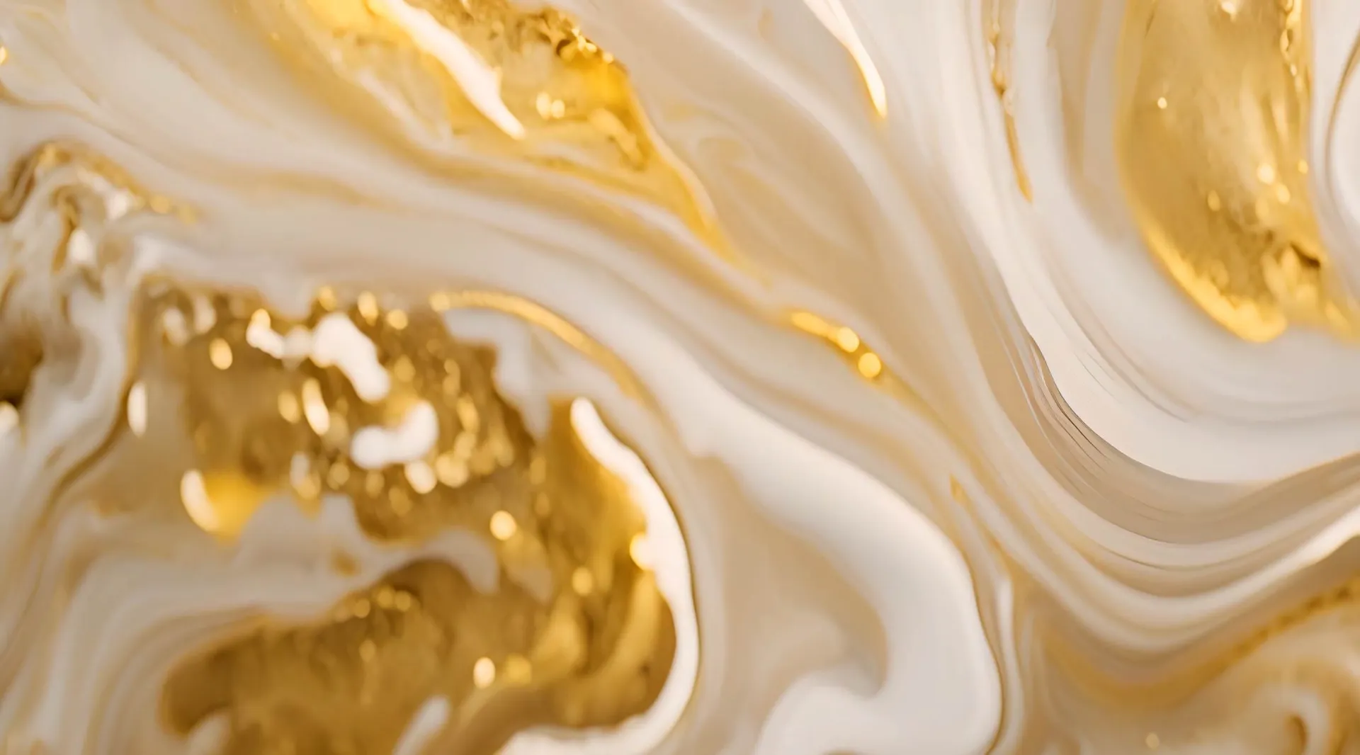 Liquid Gold on Ivory Swirls Video Backdrop